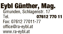 Print-Anzeige von: Eybl, G., Mag., Rechtsanwalt