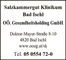 Print-Anzeige von: OÖ Gesundheitsholding GmbH Salzkammergut Klinikum VB, Klinikum