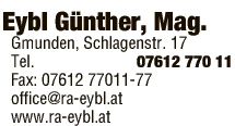 Print-Anzeige von: Eybl, Günther, Mag., Rechtsanwalt