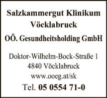 Print-Anzeige von: OÖ Gesundheitsholding GmbH Salzkammergut Klinikum VB, Klinikum