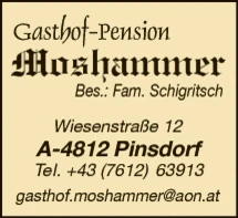 Print-Anzeige von: Moshammer, Gasthaus