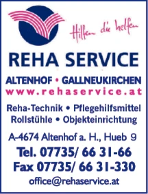 Print-Anzeige von: Reha-Service GmbH, Sanitätsfachhandel