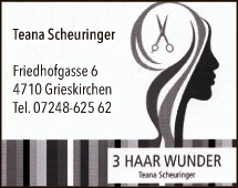 Print-Anzeige von: Scheuringer, Teana, Friseur