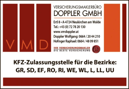 Print-Anzeige von: VMD Versicherungsmaklerbüro Doppler GmbH