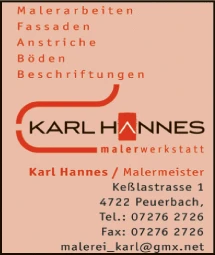 Print-Anzeige von: Karl, Hannes, Malerei