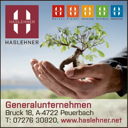 Print-Anzeige von: Haslehner Wohnbau Bauträger GmbH