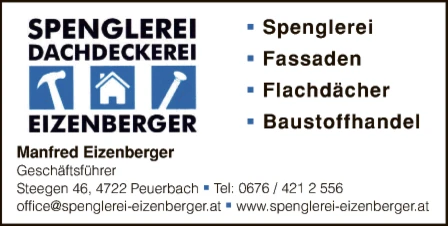 Print-Anzeige von: Eizenberger, Manfred, Spenglerei