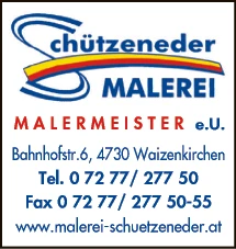 Print-Anzeige von: Schützeneder, Norbert, Malermeister