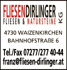 Print-Anzeige von: Dirlinger, Franz, Fliesenlegermeister