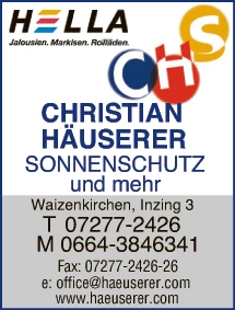 Print-Anzeige von: Häuserer, Christian, Sonnenschutz