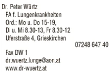 Print-Anzeige von: Würtz, Peter, Dr., FA f Lungenkrankenheiten