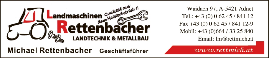 Print-Anzeige von: Michael Rettenbacher, Schlosserei