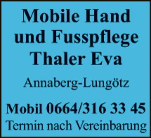 Print-Anzeige von: Thaler, Eva, Fußpflege
