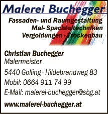 Print-Anzeige von: Malerei Buchegger