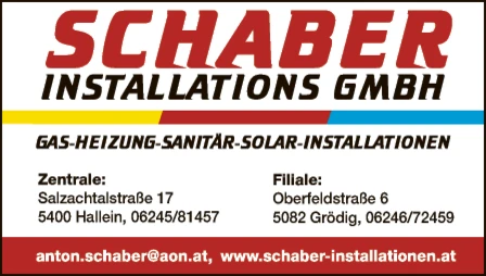 Print-Anzeige von: Schaber Installations GmbH