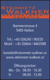 Print-Anzeige von: Walkner Eduard & Co KEG, Steinmetzbetrieb