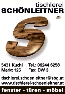 Print-Anzeige von: Tischlerei Schönleitner Georg GmbH & Co KG, Tischlerei