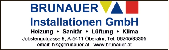 Print-Anzeige von: Brunauer Installationen GmbH
