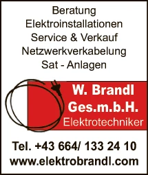 Print-Anzeige von: W. Brandl GesmbH, Elektrounternehmen