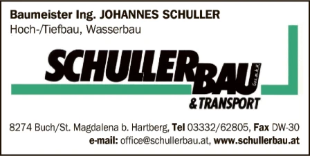 Print-Anzeige von: Schuller Bau & Transport GmbH