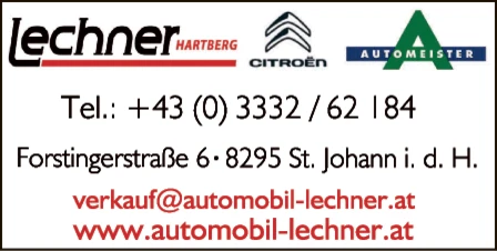 Print-Anzeige von: Automobilwertstadt Lechner GmbH, Autohandel