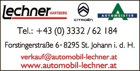 Print-Anzeige von: Automobilwertstadt Lechner GmbH, Autohandel