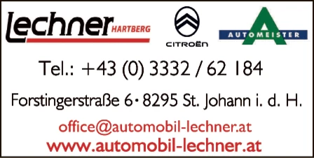 Print-Anzeige von: Automobilwertstadt Lechner GmbH, Autohandel