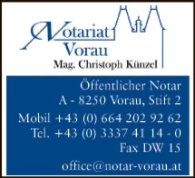 Print-Anzeige von: Künzel, Christoph, Mag., Notar