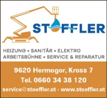 Print-Anzeige von: Stöffler, Hannes, Sanitär-, Heizungs- und Elektrotechnik