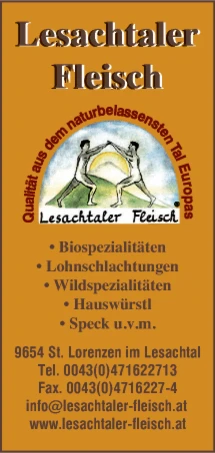 Print-Anzeige von: Lesachtaler Fleisch Markus & Leo Salcher OG