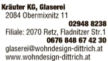 Print-Anzeige von: Kräuter KG, Glaserei
