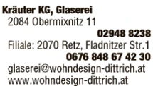 Print-Anzeige von: Kräuter KG, Glaserei Print-Anzeige von: Kräuter KG, Glaserei