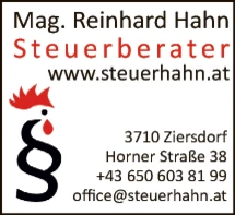 Print-Anzeige von: Hahn, Reinhard, Mag., Steuerberater