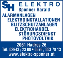Print-Anzeige von: ELEKTRO SPONNER, Elektro