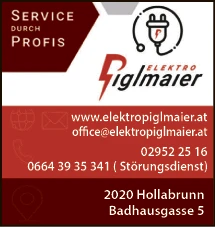 Print-Anzeige von: ELEKTRO PIGLMAIER eU, Elektro
