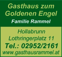 Print-Anzeige von: Gasthaus zum goldenen Engel, Fam. Rammel