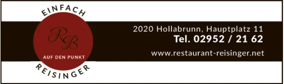 Print-Anzeige von: Restaurant Reisinger Print-Anzeige von: Restaurant Reisinger