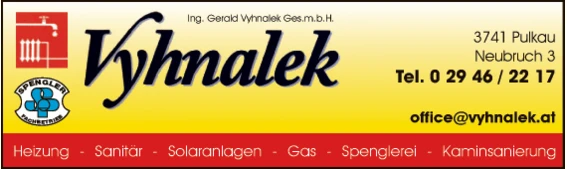 Print-Anzeige von: Vyhnalek Gerald Ing. GesmbH, Installationsunternehmen
