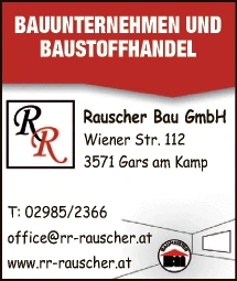Print-Anzeige von: Rauscher Bau GmbH, Bauunternehmen