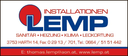 Print-Anzeige von: Lemp, Thomas, Installationsunternehmen