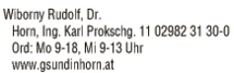 Print-Anzeige von: Wiborny, Rudolf, Dr., FA für Gynäkologie u. Geburtshilfe