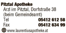 Print-Anzeige von: Pitztal Apotheke, Apotheke
