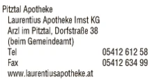 Print-Anzeige von: Laurentius Apotheke Imst KG, Apotheke