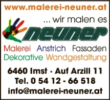 Print-Anzeige von: Neuner, Kurt, Malermeister Print-Anzeige von: Neuner, Kurt, Malermeister