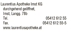 Print-Anzeige von: Laurentius Apotheke Imst KG, Apotheken