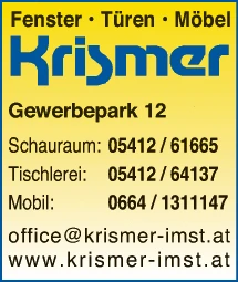 Print-Anzeige von: Tischlerei Krismer GesmbH
