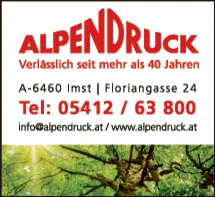 Print-Anzeige von: Alpen-Druck Egger Josef jun, Druckerei