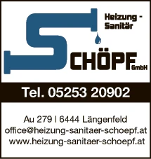 Print-Anzeige von: Heizung-Sanitär Schöpf GmbH