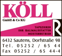 Print-Anzeige von: Köll Raumausstattung KG