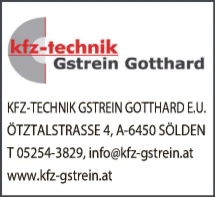 Print-Anzeige von: Gstrein, Gotthard, KFZ-Technik